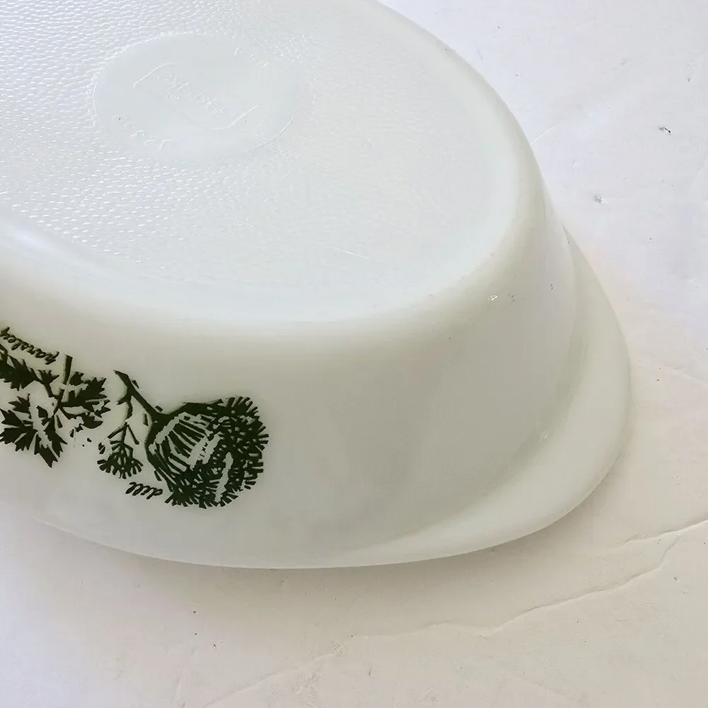 Glasbake milk glass